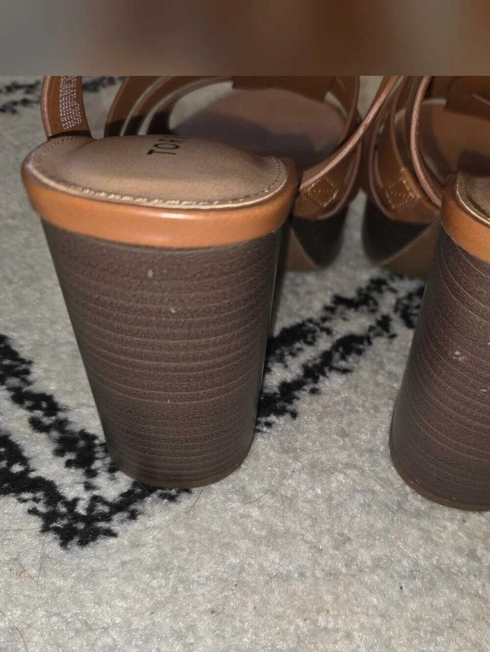torrid Tan Leather Platform Strappy Heels